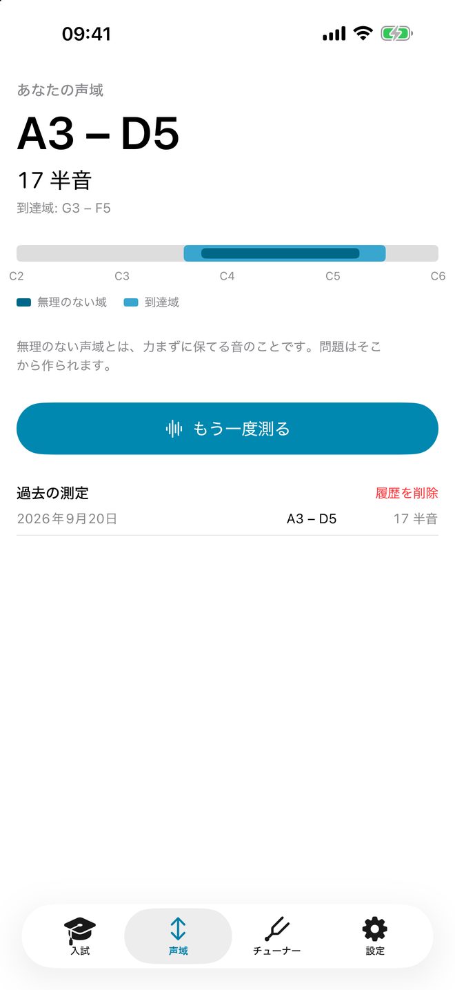 あなたの声域